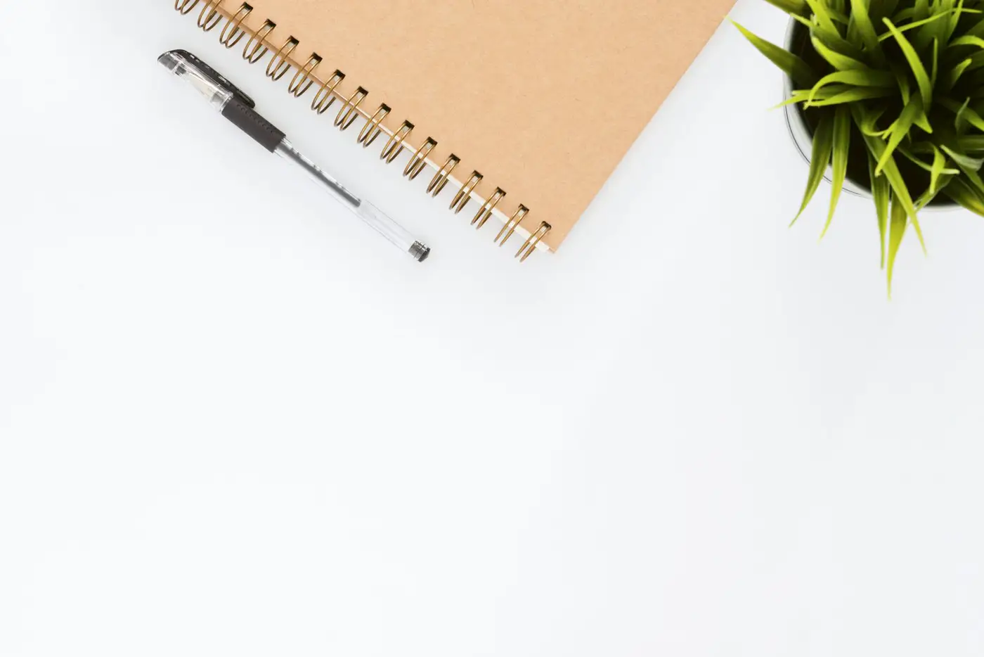 Notebook on a table