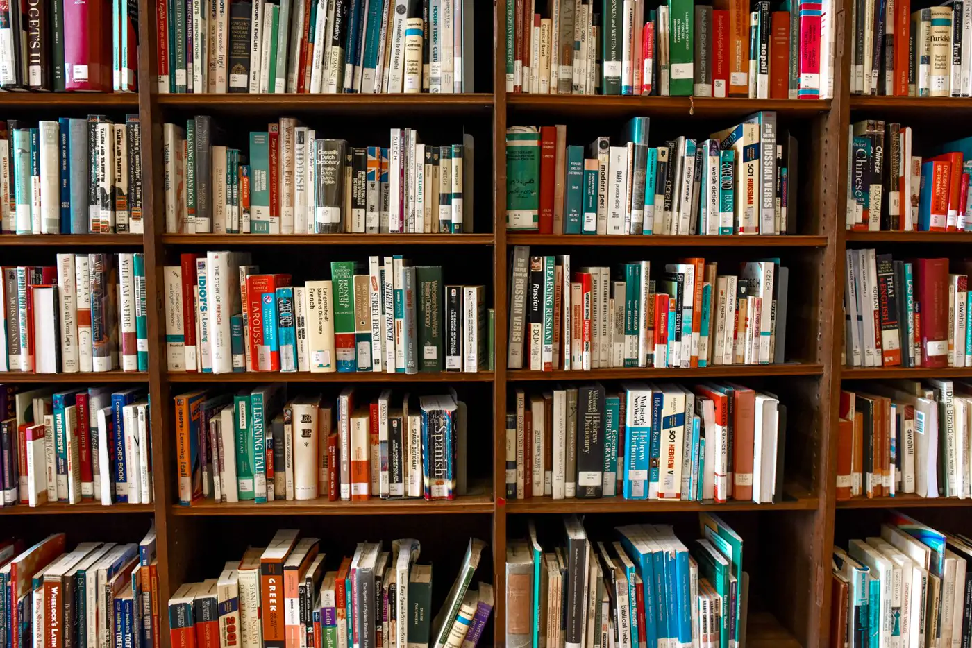Library shelves
