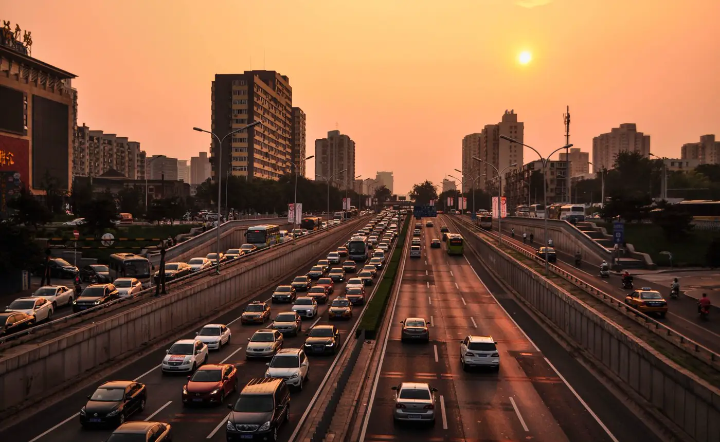 Road at dusk