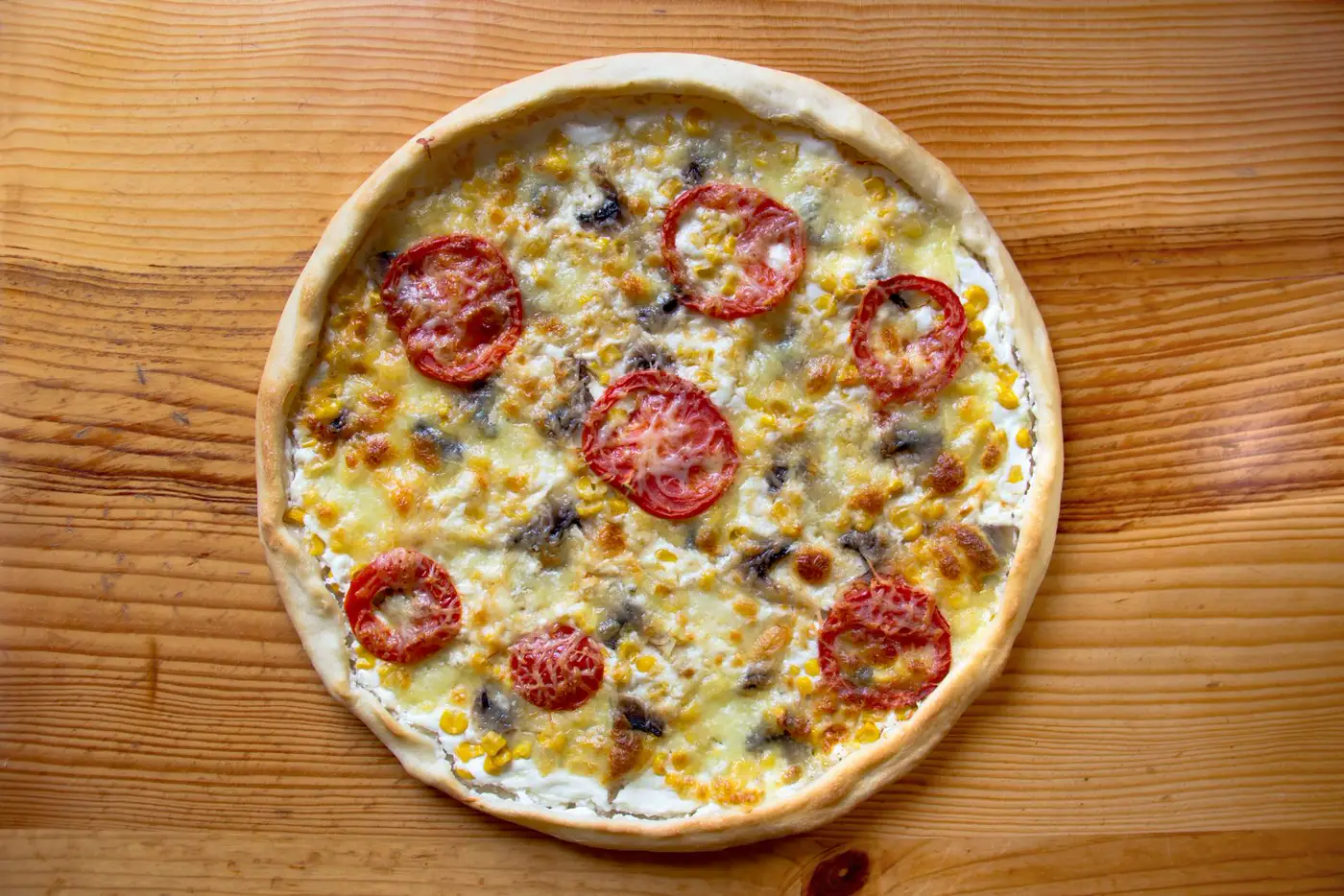 Pizza on a table