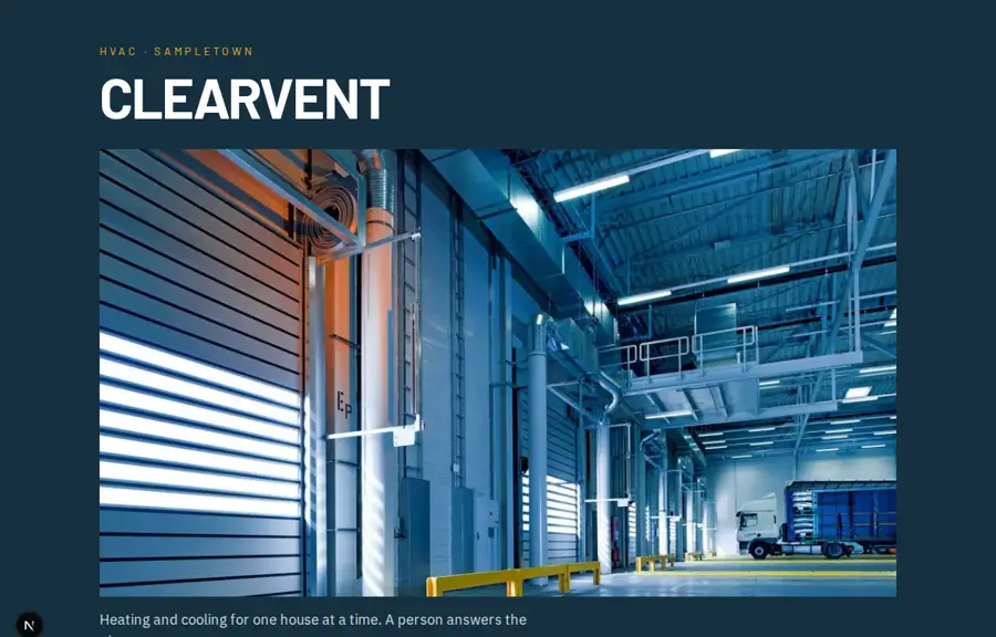 Clearvent sample, Home