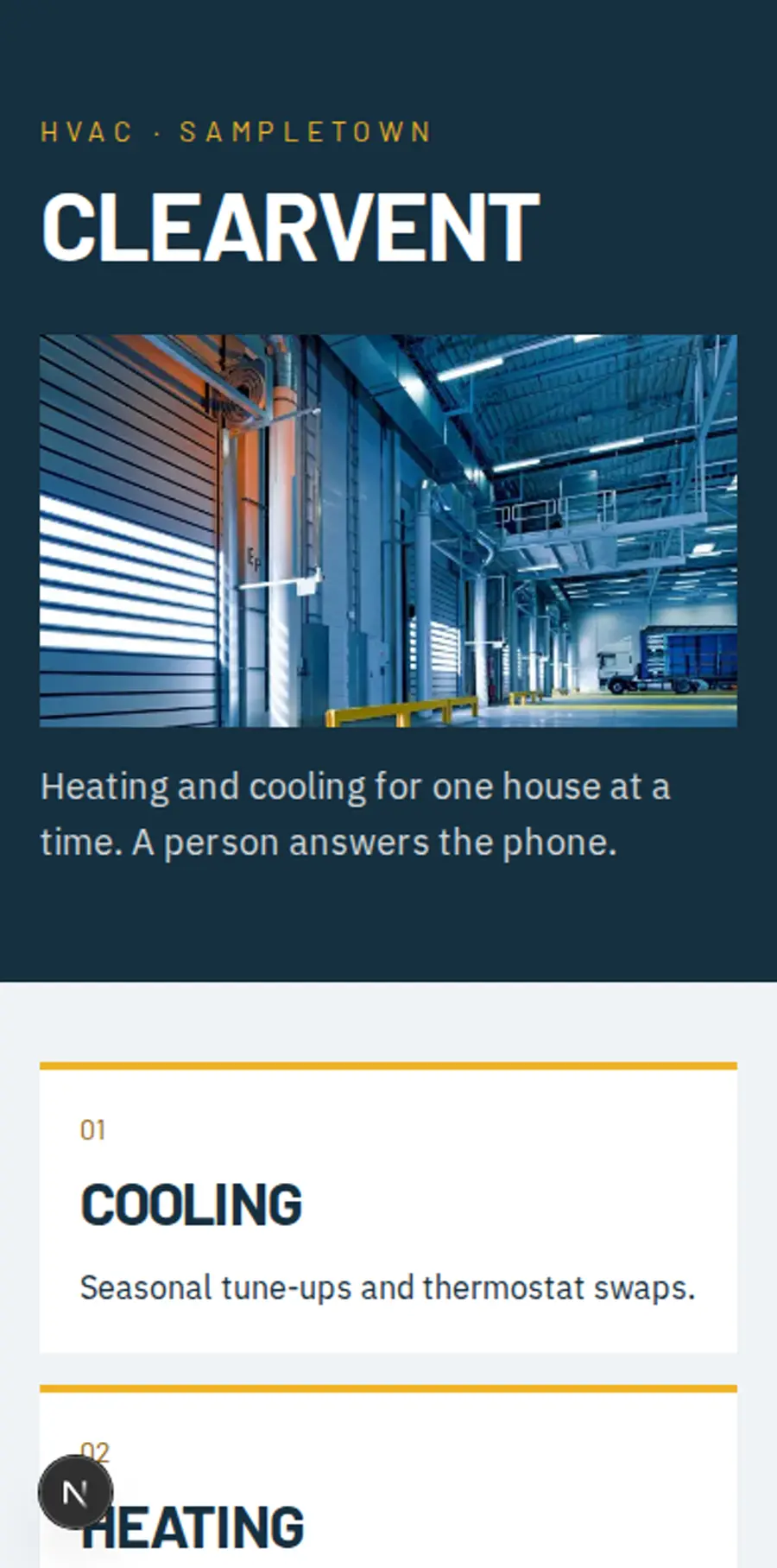Clearvent sample, Phone