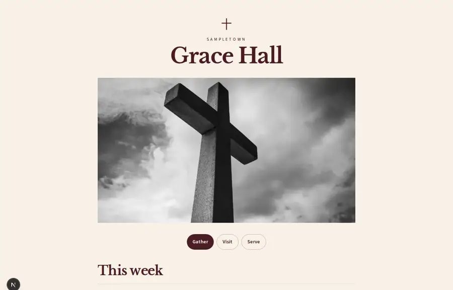 Grace Hall sample, Home