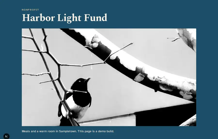 Harbor Light Fund sample, Home