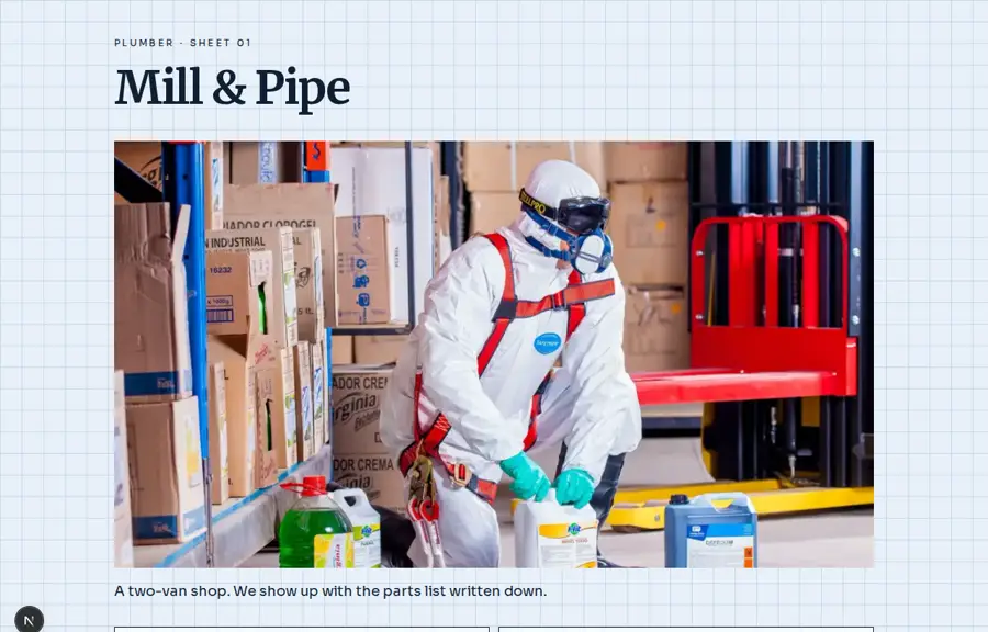 Mill & Pipe sample, Home