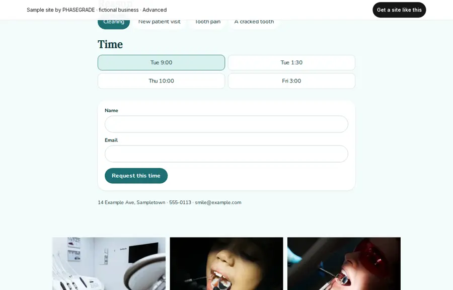 Pearl & Pine Dental sample, Inside