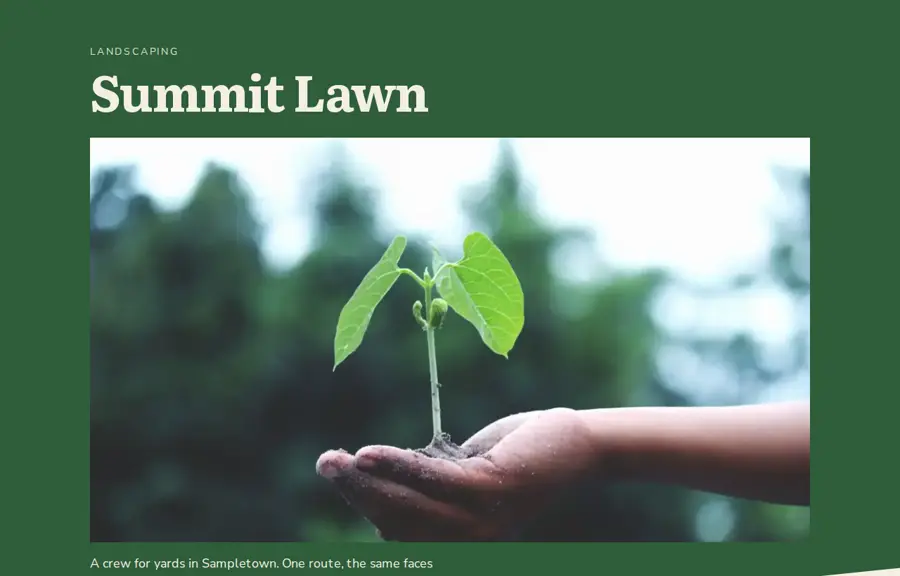 Summit Lawn sample, Home