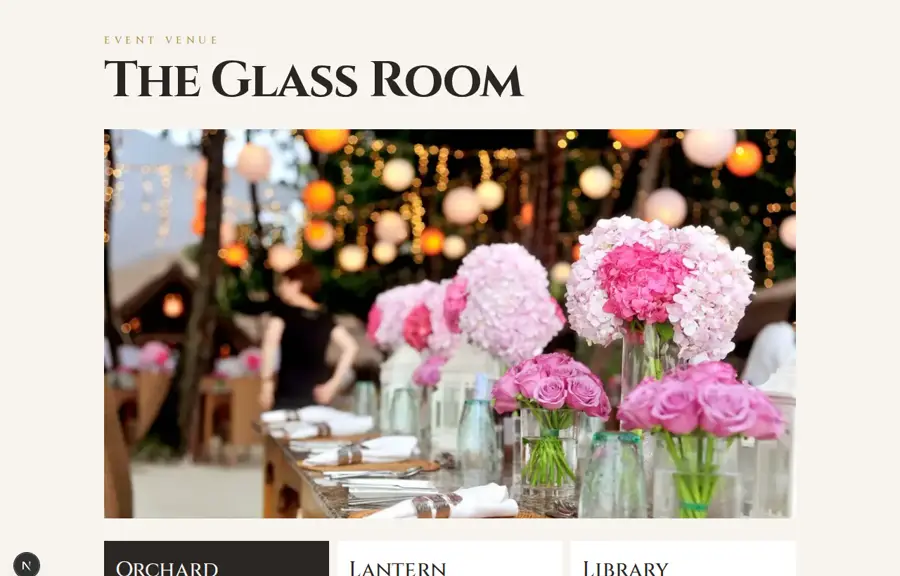 The Glass Room sample, Home